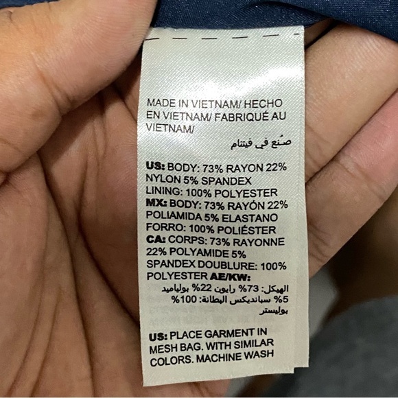 Chico’s Stripe Navy Blazer - Picture 4 of 5